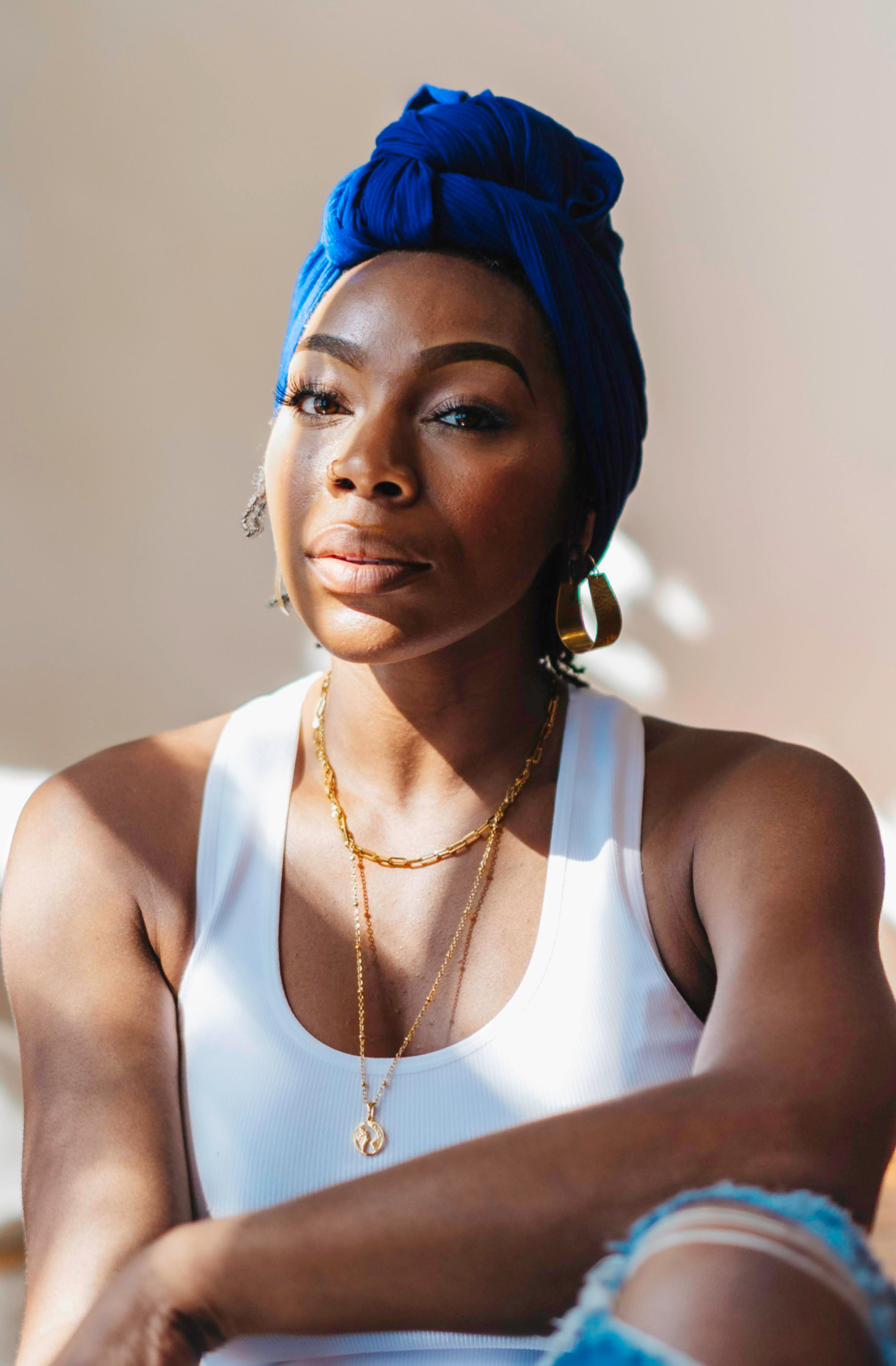 Royal Blue Rib Knit (Stretch)