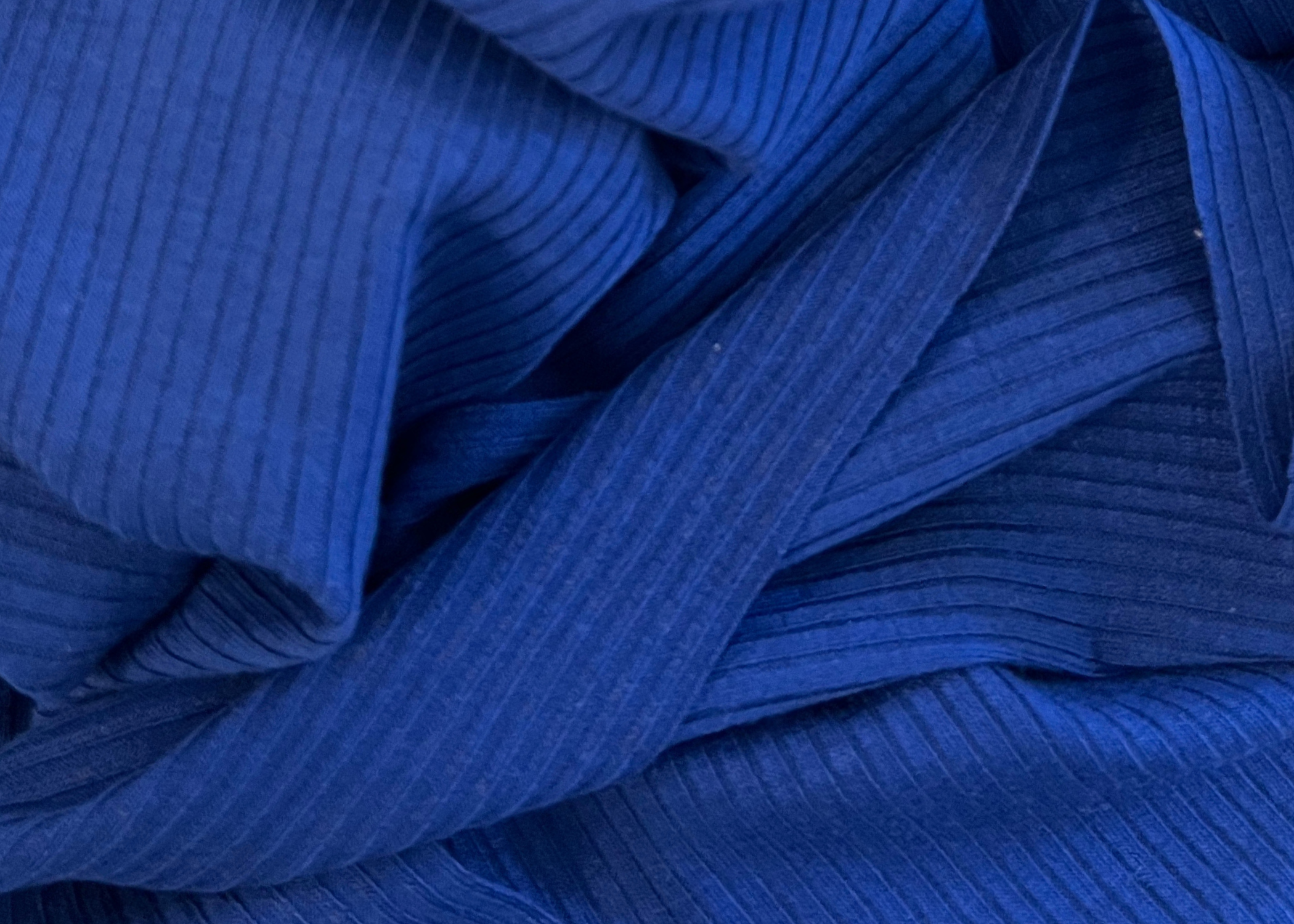 Royal Blue Rib Knit (Stretch)