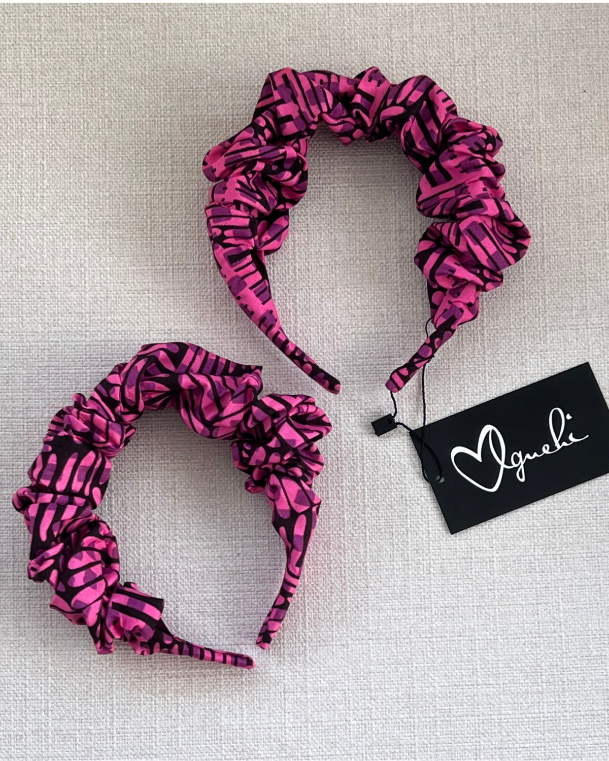 Scrunchie Headband- Pink Passion