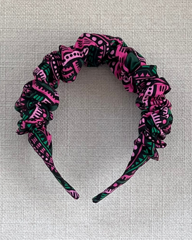 Scrunchie Headband- Pink Passion