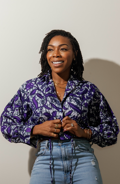 Button Up Crop Top- Ameyo