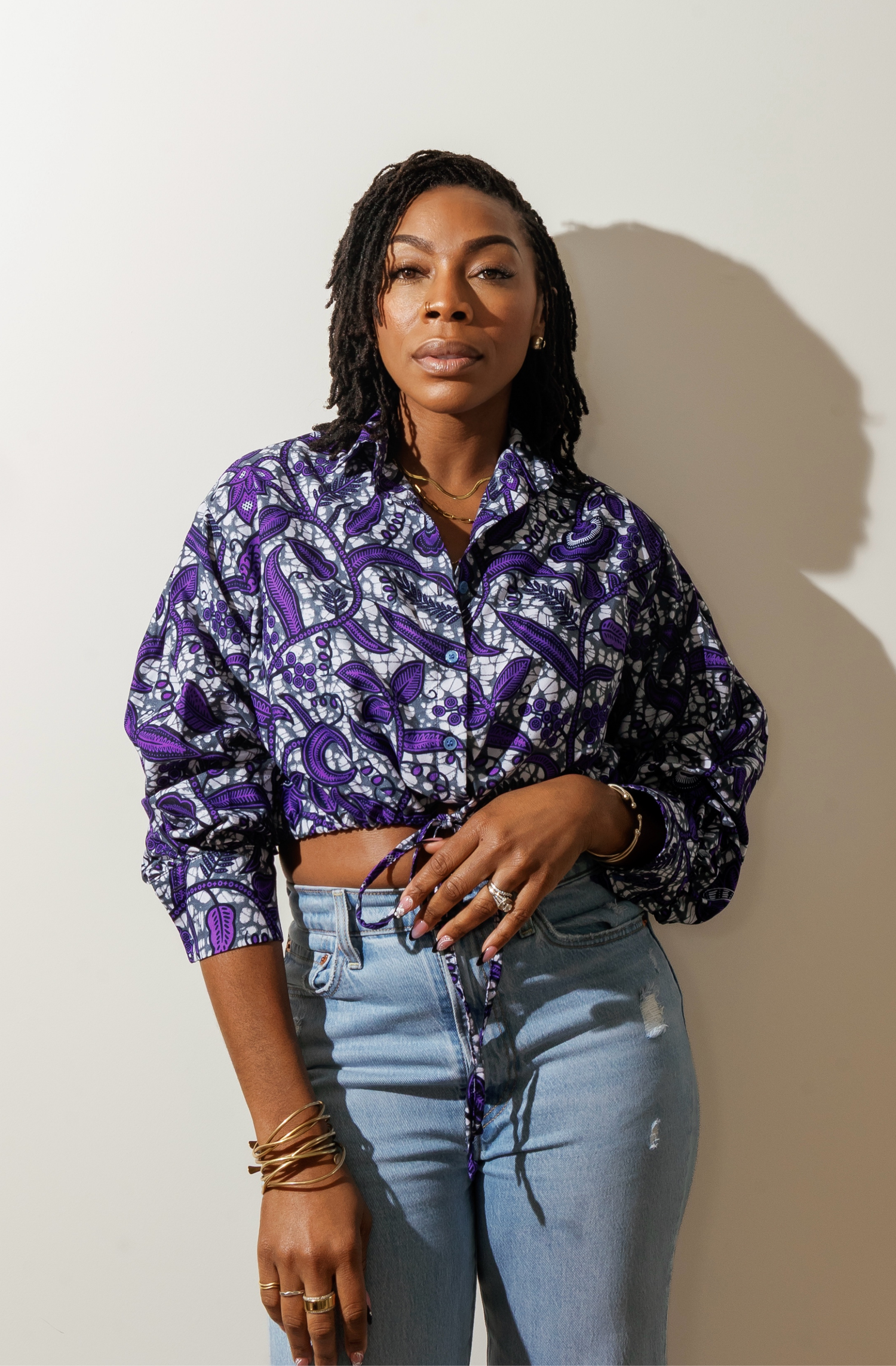 Button Up Crop Top- Ameyo