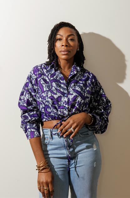 Button Up Crop Top- Ameyo