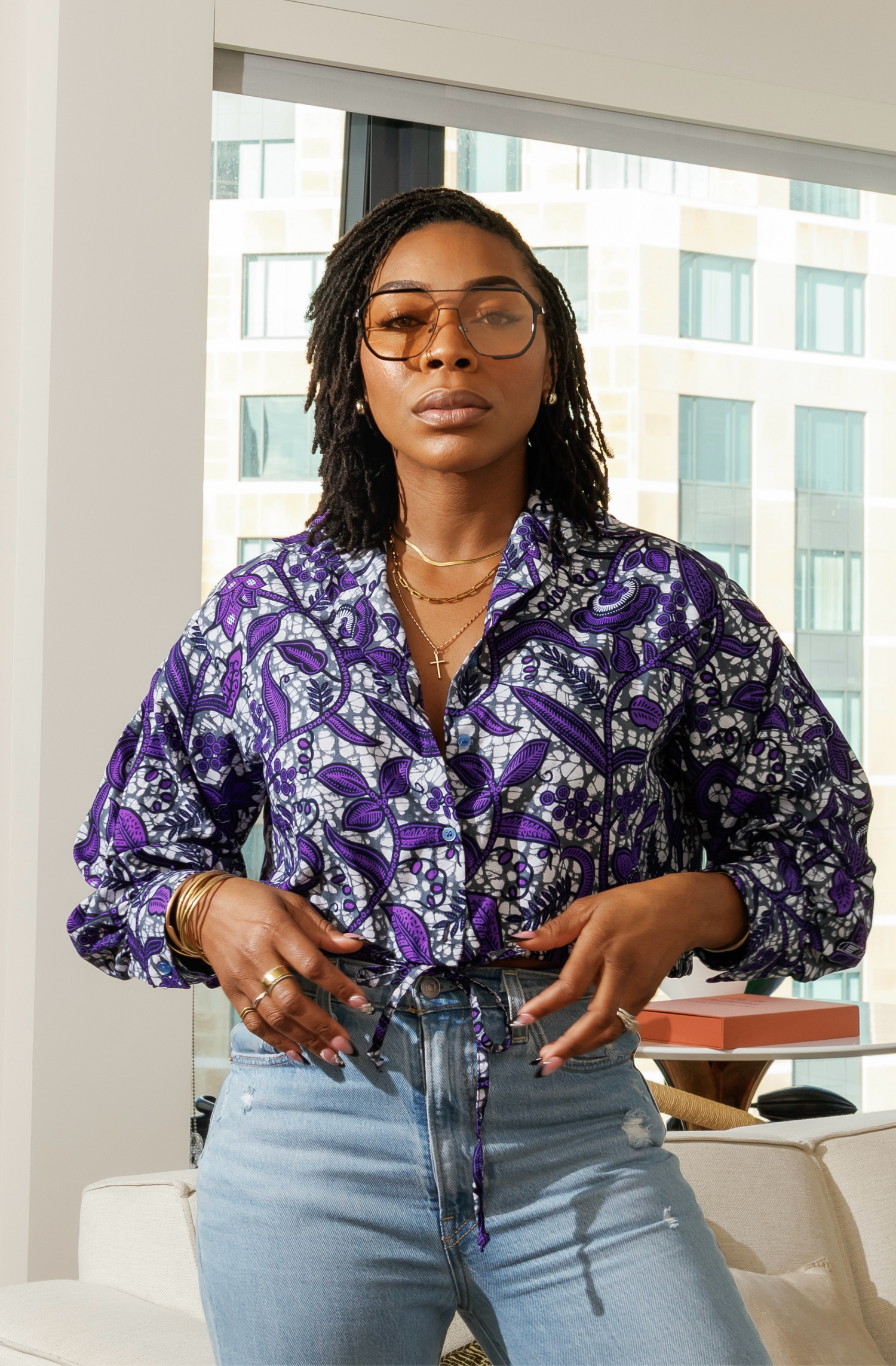 Button Up Crop Top- Ameyo