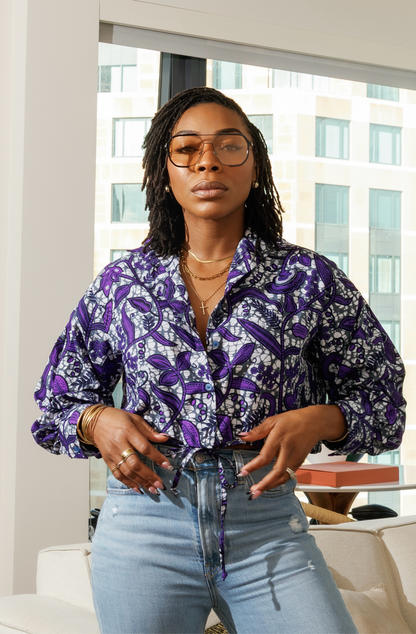 Button Up Crop Top- Ameyo