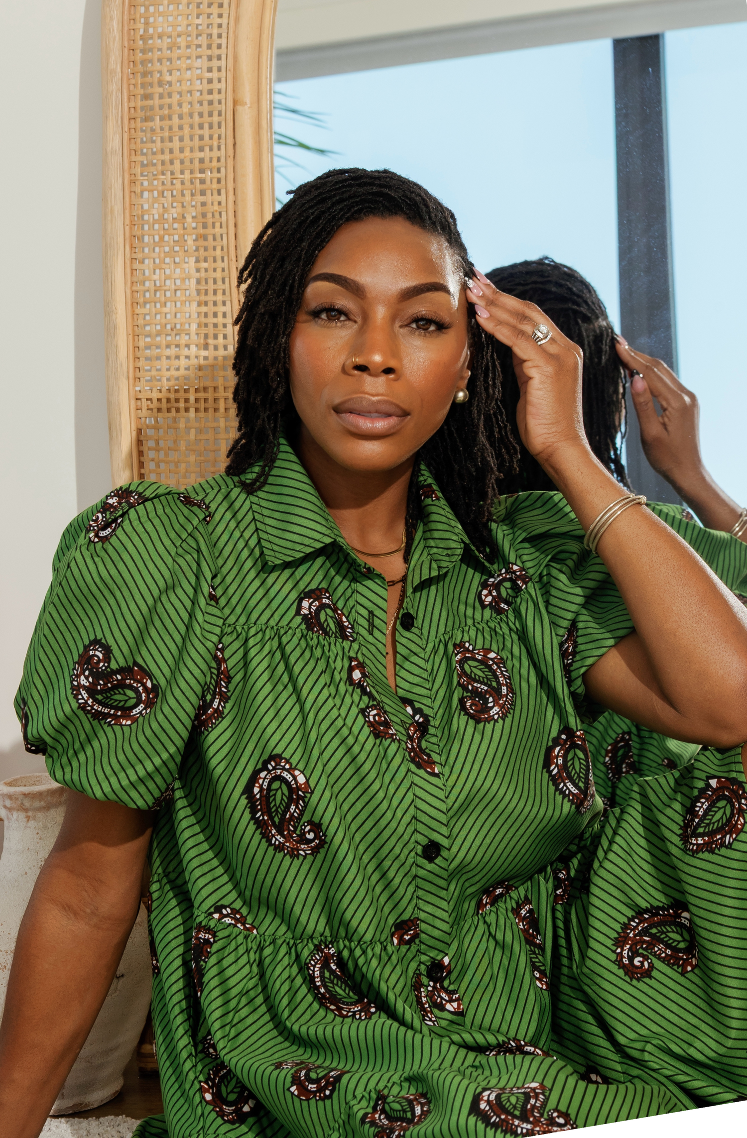 Green Tiered Babydoll Dress