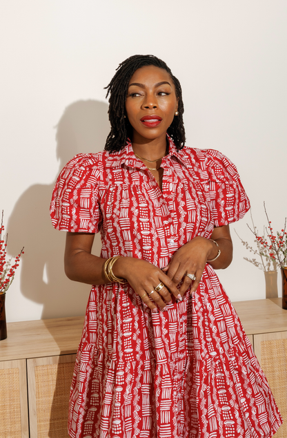 Red Tiered Babydoll Dress