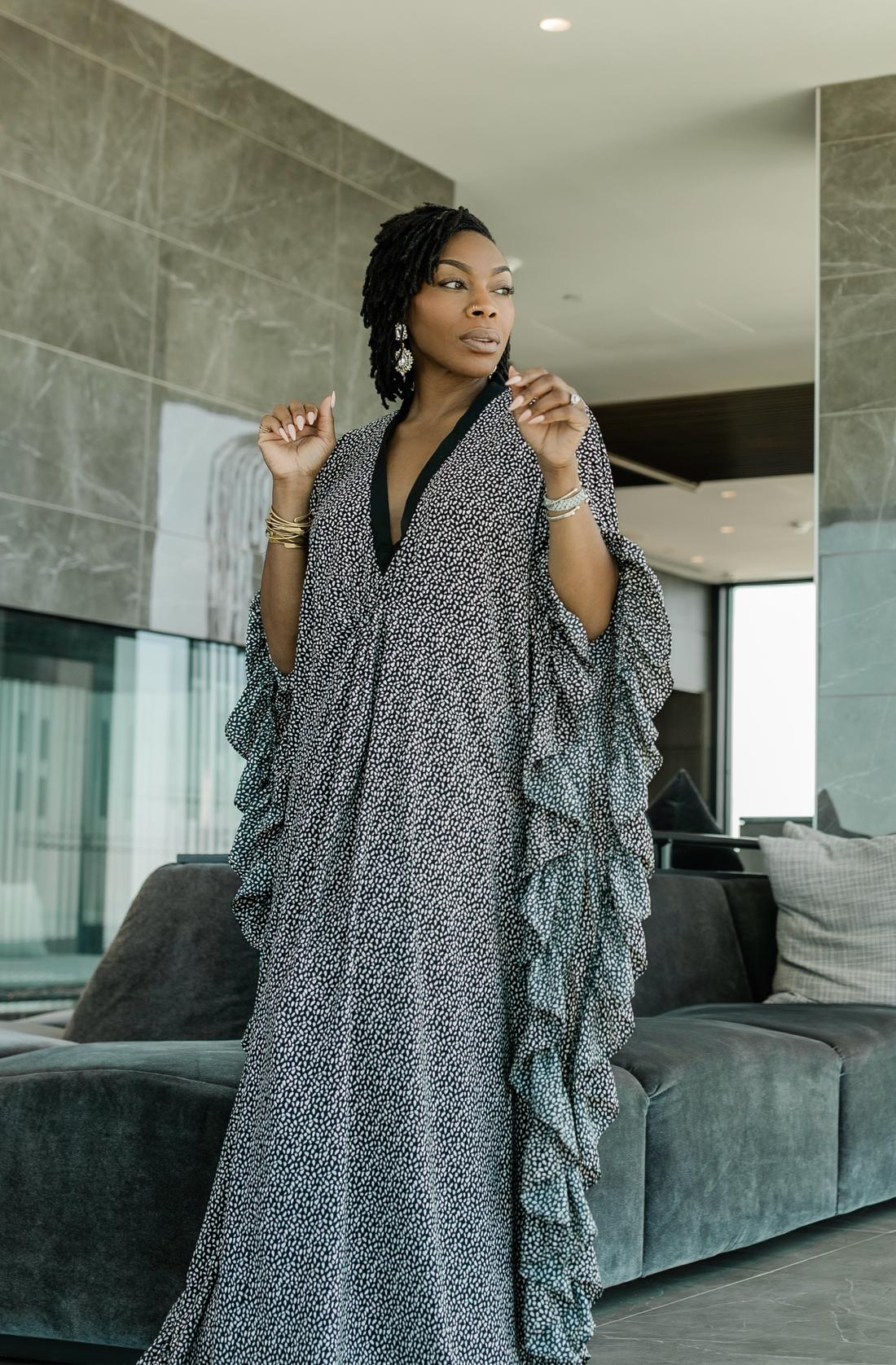 Lyric Ruffle Kaftan