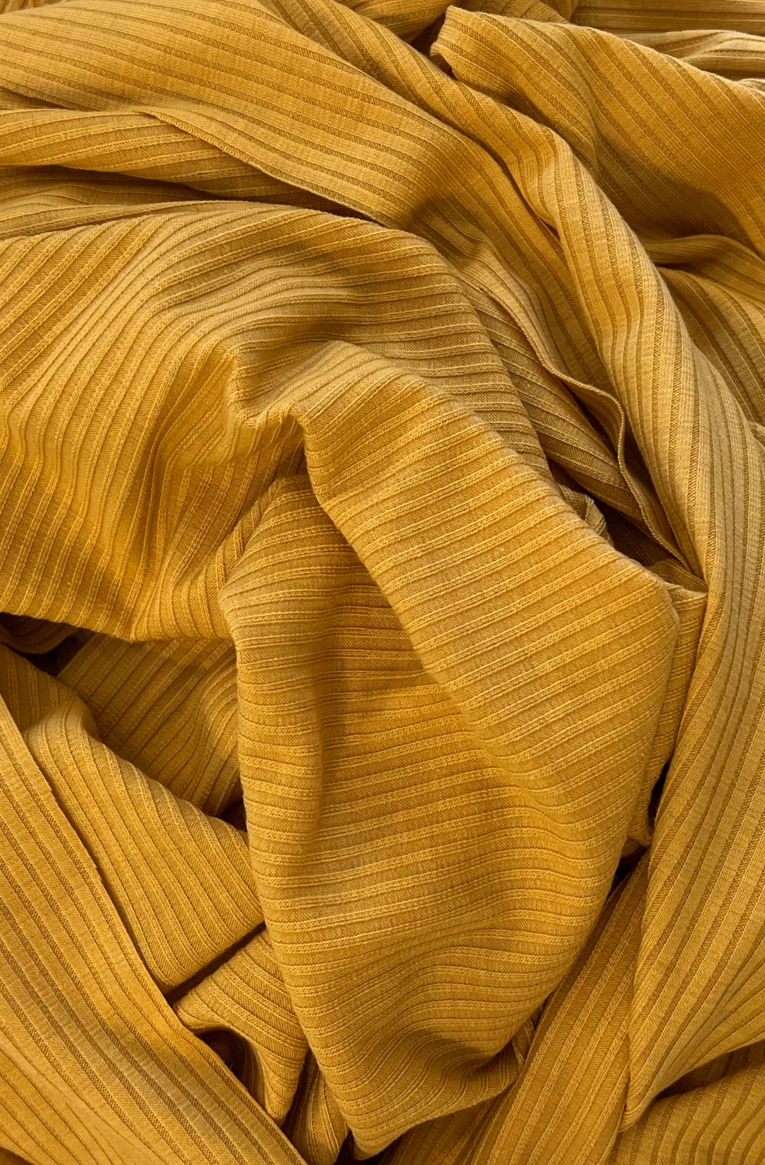 Yellow Rib Knit (Stretch)