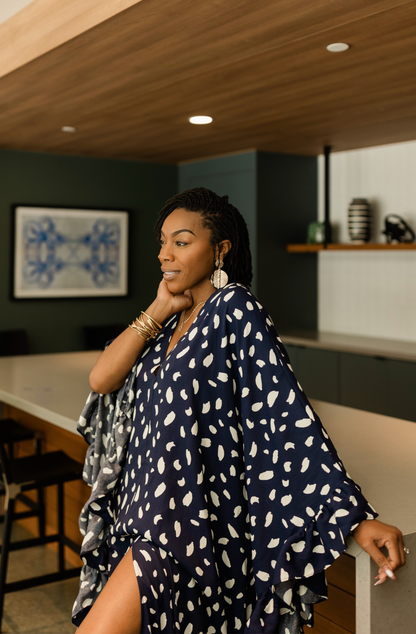 Midnight Ruffle Kaftan