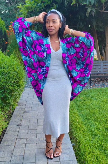 Bubble Cape- Magenta Bouquet  (PRE ORDER)