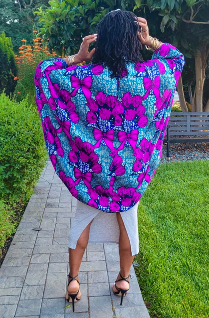 Bubble Cape- Magenta Bouquet  (PRE ORDER)
