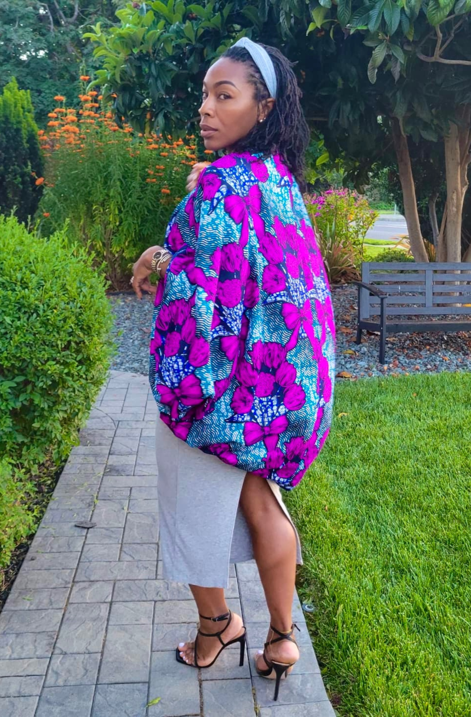 Bubble Cape- Magenta Bouquet  (PRE ORDER)