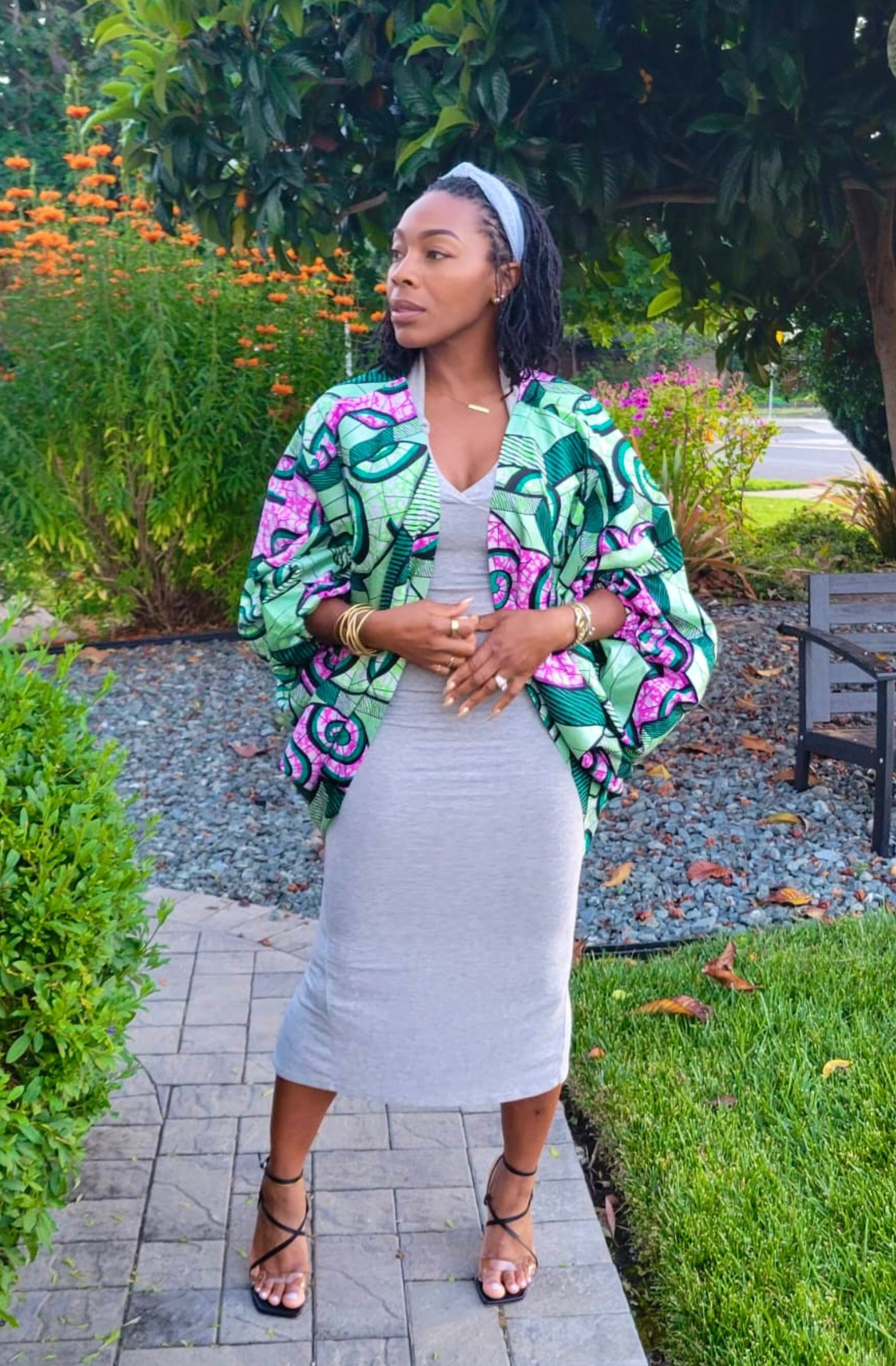 Bubble Cape- Pink &amp; Green Spiral  (PRE ORDER)